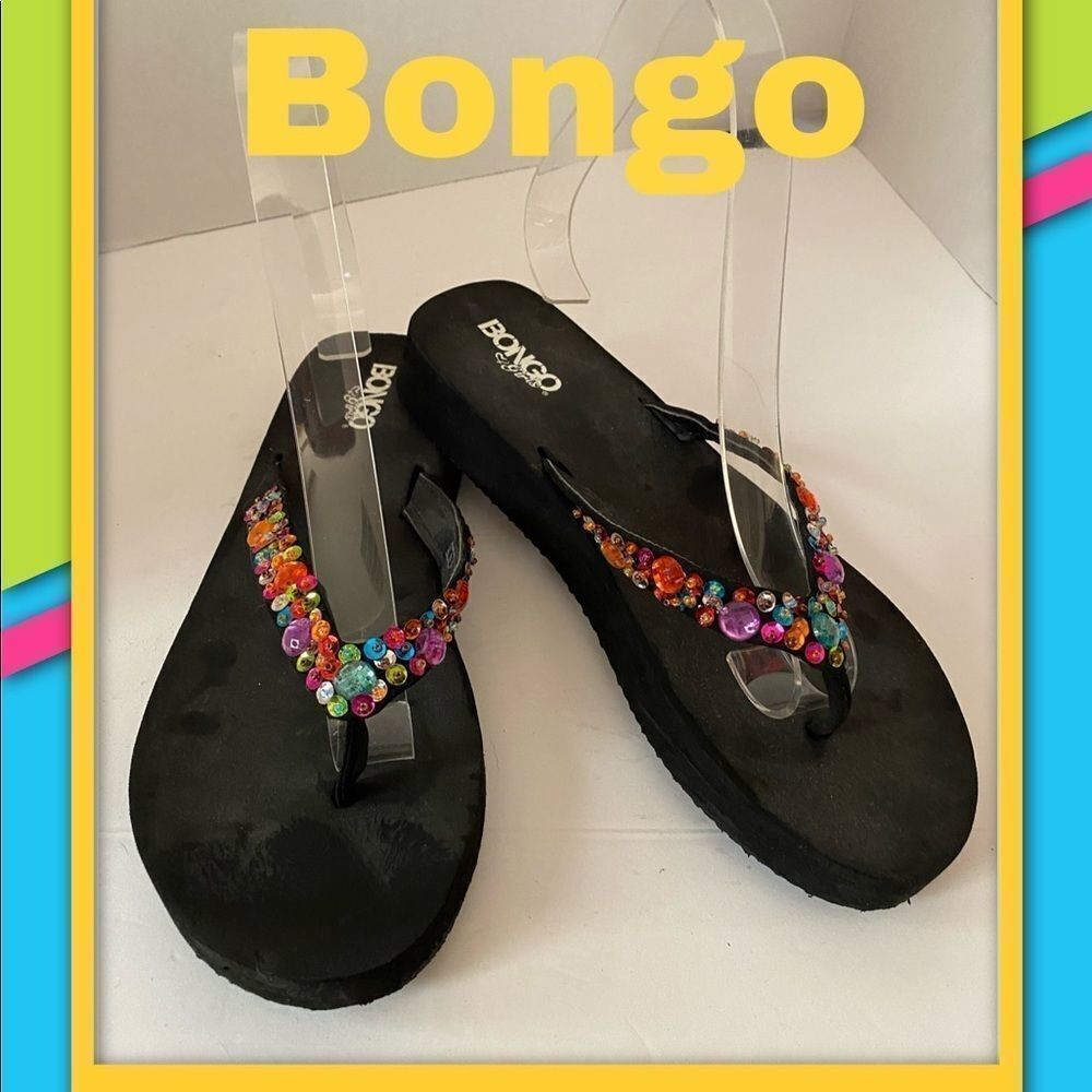 Bongo Girl’s Sequin Rhinestone Flip Flop Sandals 4